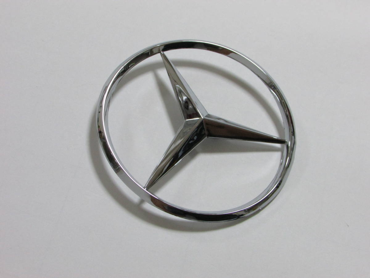 Mercedes Benz メルセデス ベンツ リア トランク エンブレム メッキ シルバー 85mmの画像2