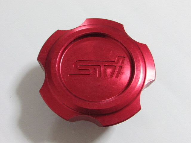 SUBARU スバル STI オイルフィラーキャップ レッドの画像1