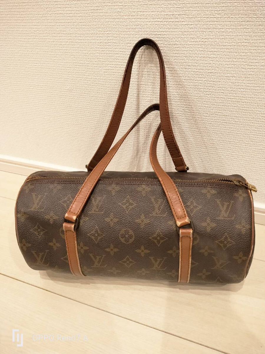 【1円〜】LOUIS VUITTON ルイヴィトン モノグラム パピヨン30 筒型 ハンドバッグ ミニボストン M51365 管理番号K42_画像1