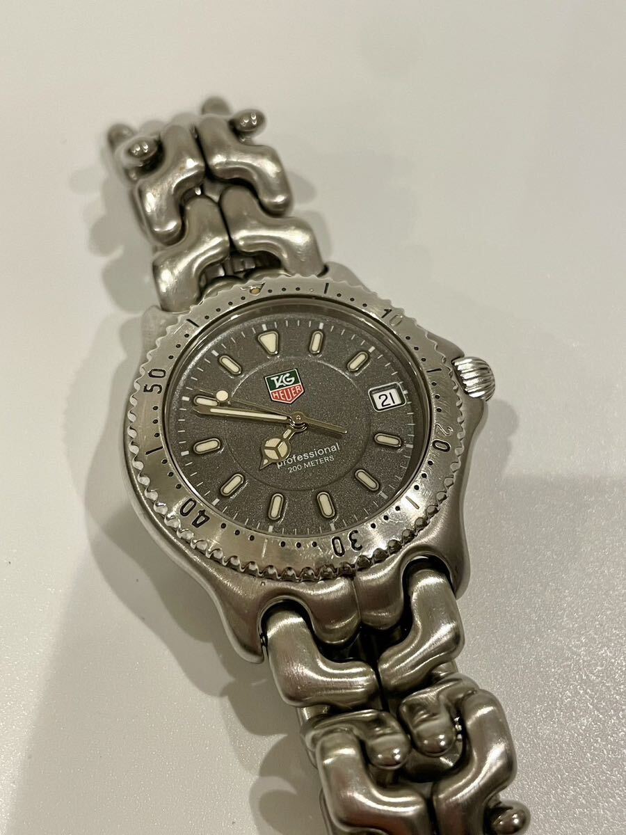 [1 jpy ~] TAG Heuer wristwatch Professional 200m round Date rotation bezel quartz men's control number K45