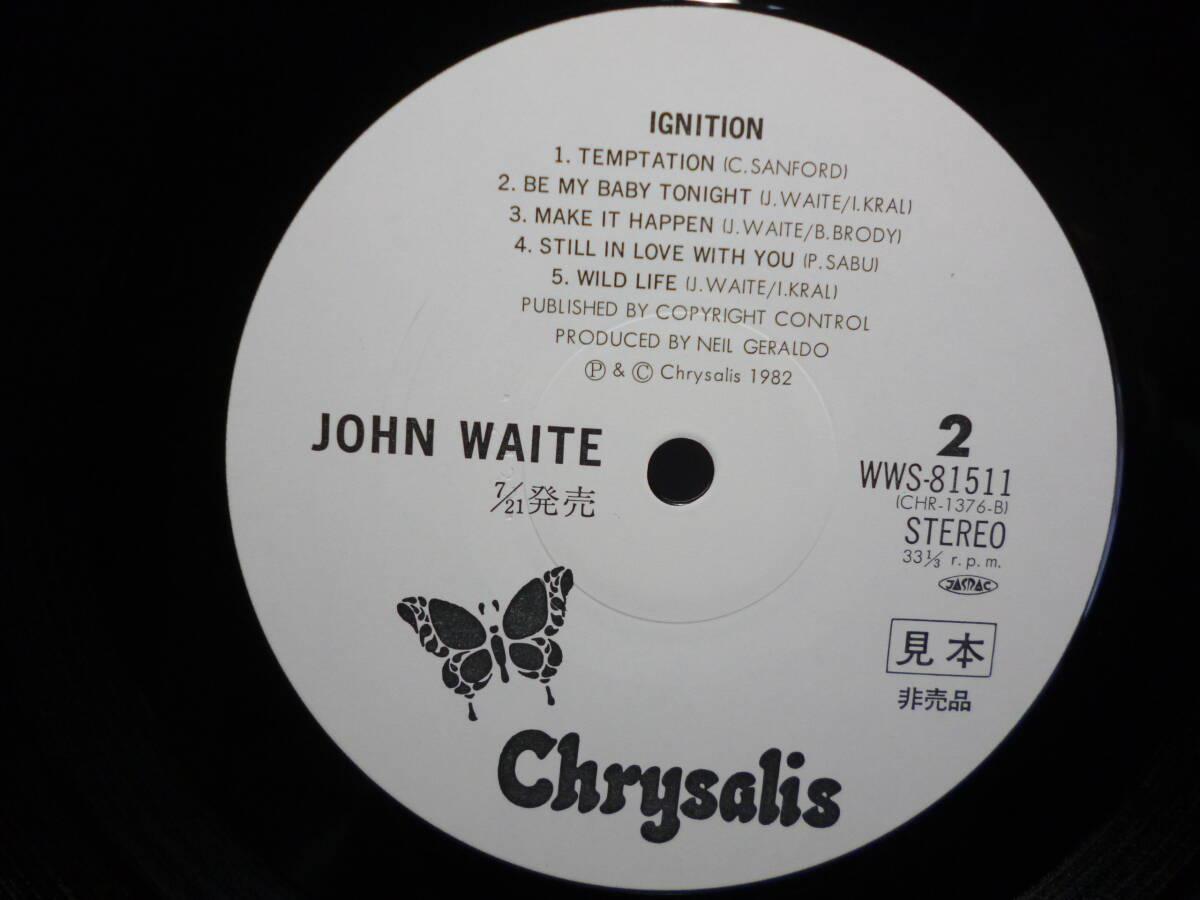 ■LP レコード★LP★見本盤 ジョン・ウェイト/ イグニション JOHN WAITE IGNITION /WWS-81511/白ラべ/非売品★_画像6