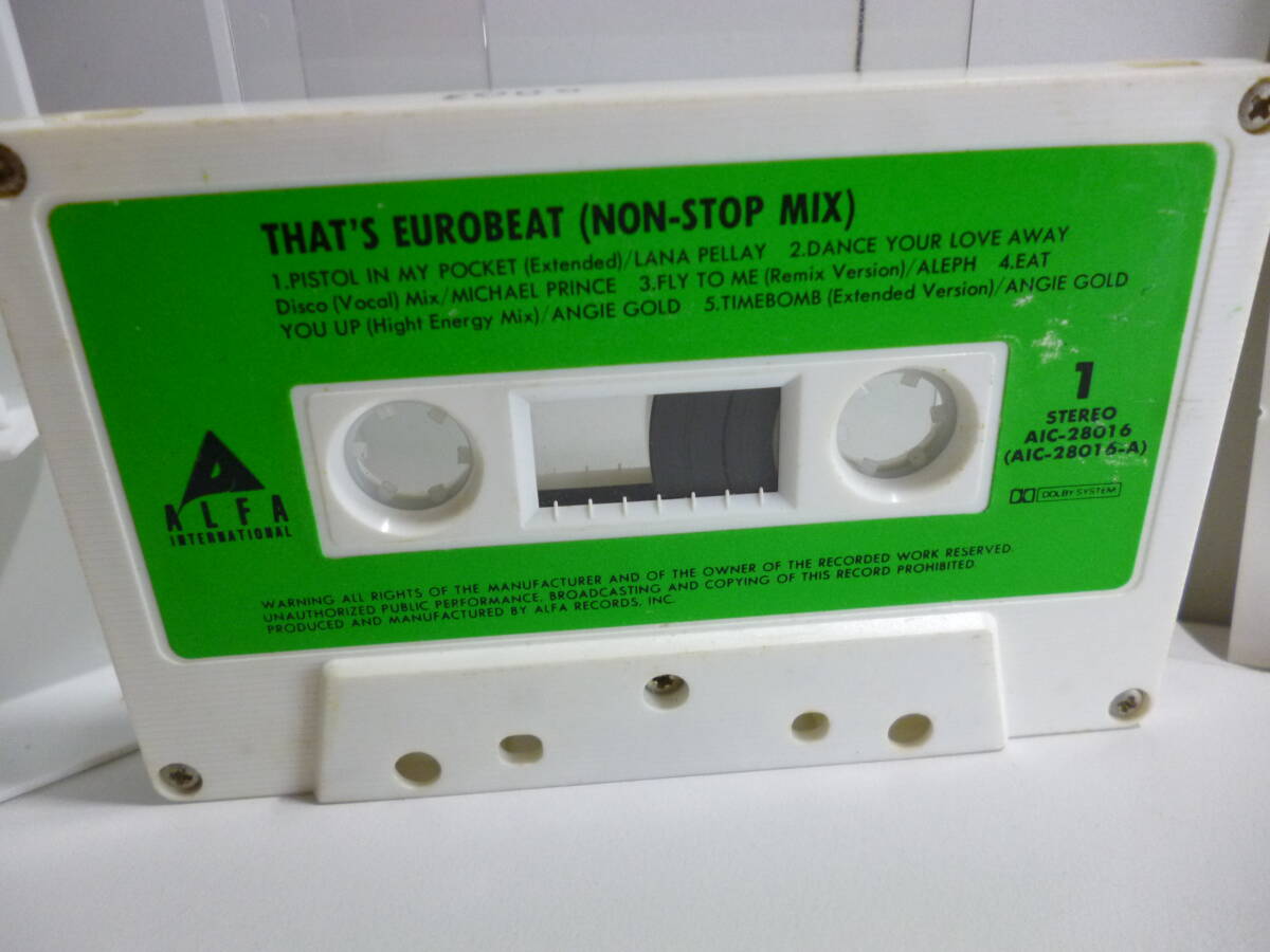 カセットテープ/NON-STOP MIX THAT'S EUROBEAT★ノン-ストップ・ミックス/ザッツ・ユーロビート/AIC-28016/ALFA アルファ★THE JG'A/1986年_画像4