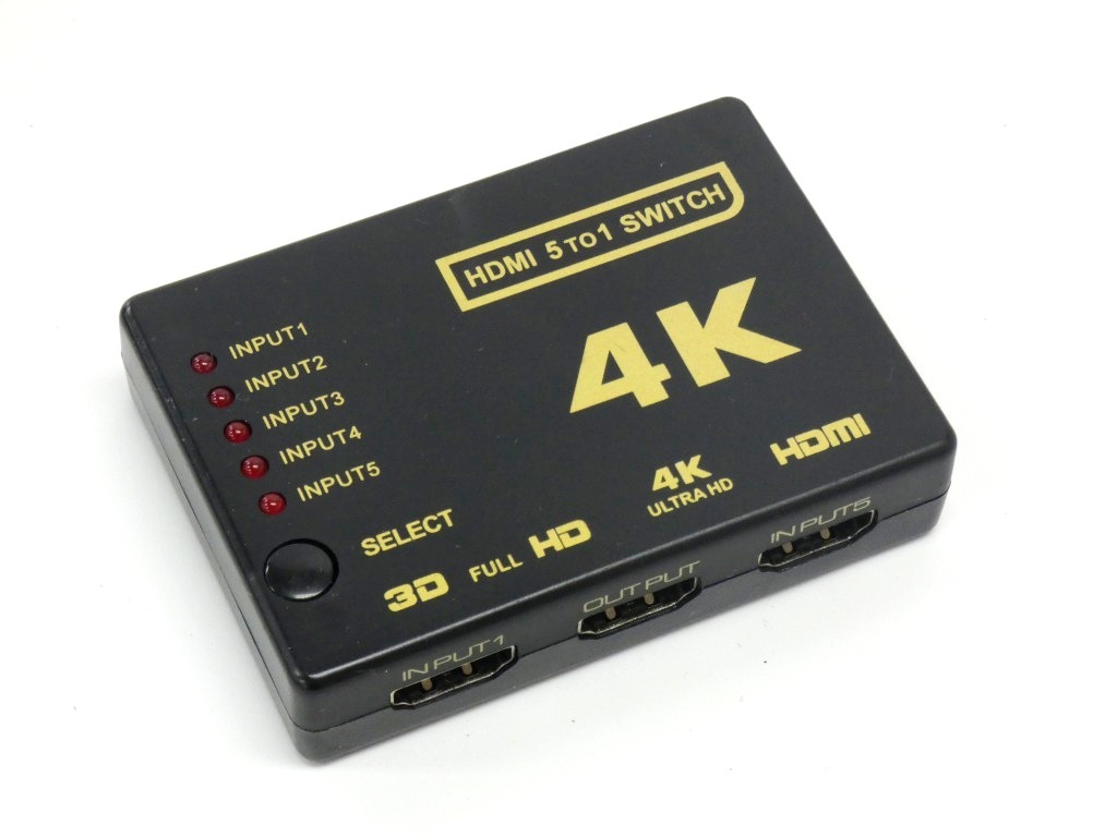 Y759Yちょる HDMI セレクター 切替器 分配器 4K HDMI 5TO1 SWITCH 3D FULL HD 2K スイッチ リモコン付き HDMI Switcher ゲーム機の画像1