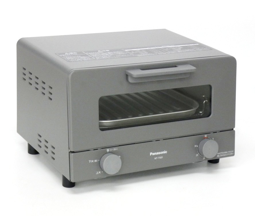 Y021Yちょる【キッチン家電】未使用品　Panasonic パナソニック　オーブントースター　NT-T501-H グレー　2021年製 1200W　4枚焼き対応_画像1