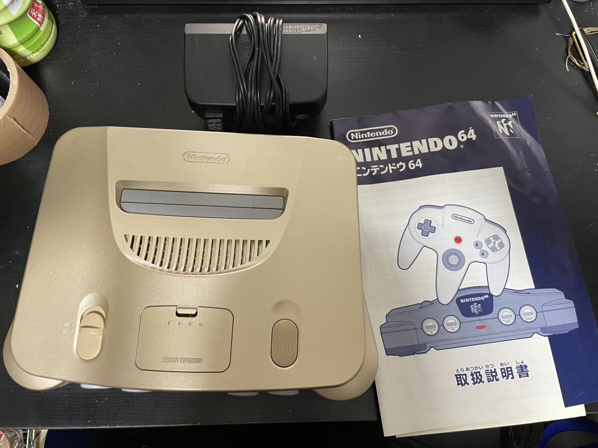 任天堂 Nintendo64 ゴールドモデル 本体電源コード説明書のみ 通電確認済み の画像3