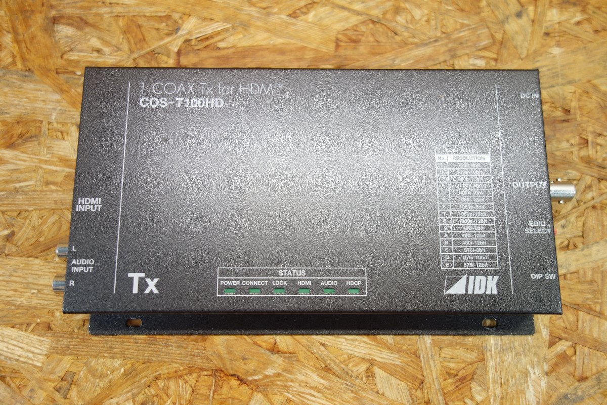 ◎【通電確認済み】 IDK COS-R100HD／COS-T100HD 4K@60対応 HDMI同軸 受信器・送信器セット 現状品◎Z-285_画像5