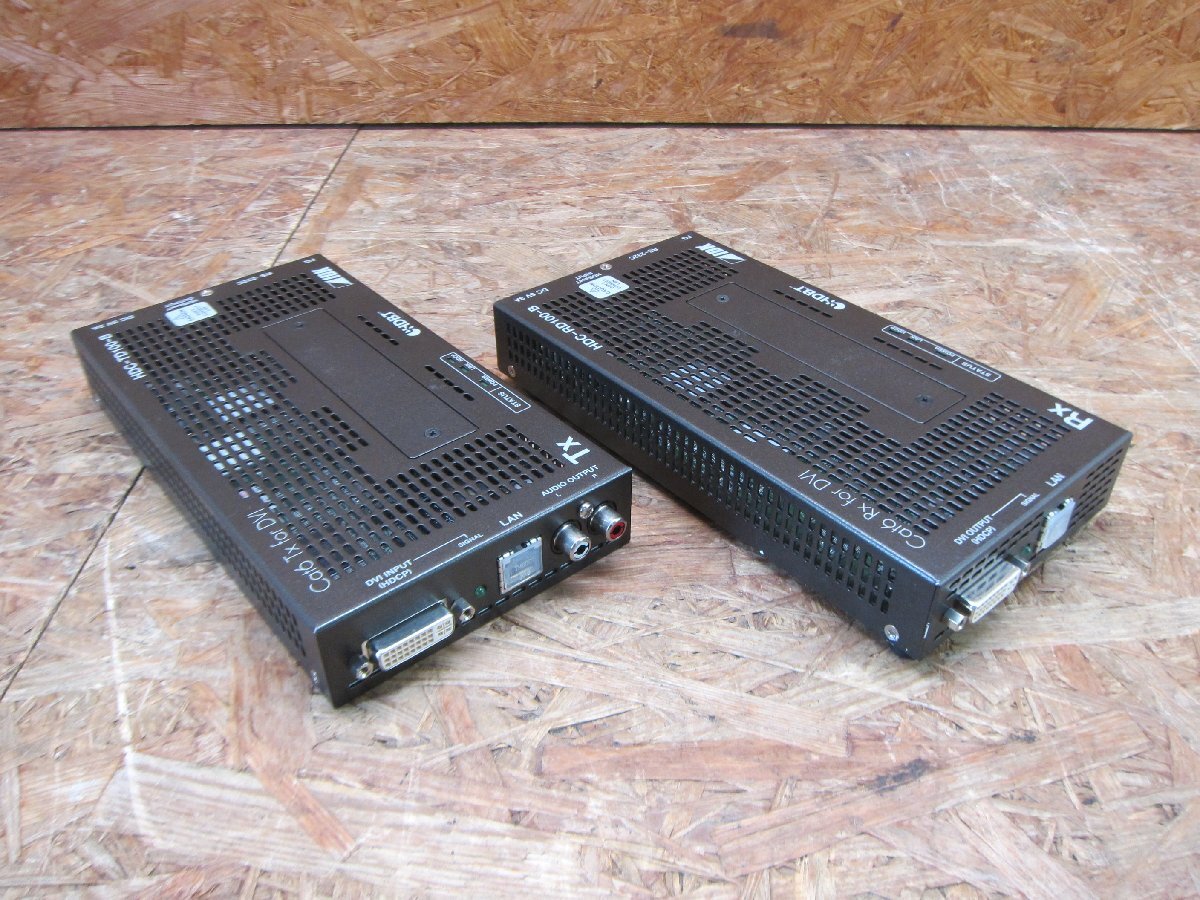 ◎【通電確認済み】HDC-TD100-B TX / HDC-RD100-B RX DVI(HDCP) ツイストペアケーブル延長器 受信機 送信器 現状品◎Z-1447_画像2