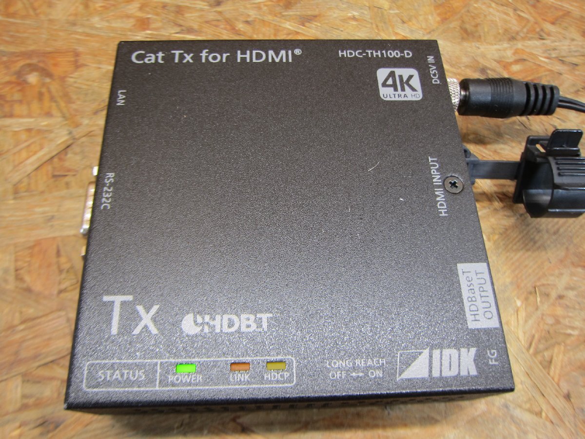 ◎【通電確認済み】 IDK HDC-RH100-D／HDC-TH100-D 4K@60対応 HDBaseT 受信器・送信器セット HDMI 延長器 現状品◎Z706の画像4