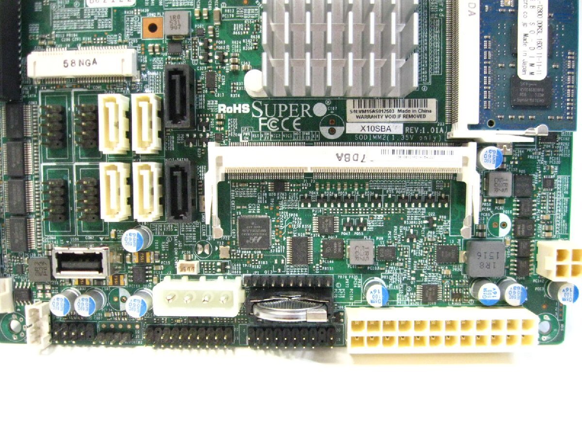 ▽SUPERMICRO X10SBA Intel Celeron J1900 2.00GHz 4GB Mini-ITX マザーボード 中古 スーパーマイクロ_画像2