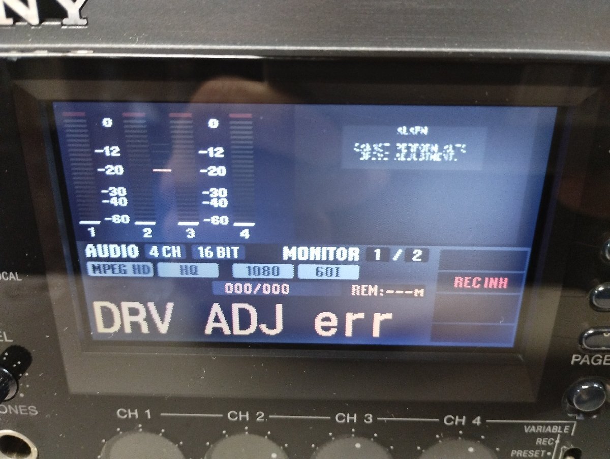 ♪SONY PDW-F75 ソニー XDCAM レコーダー DRV ADJ エラー ジャンク♪の画像2