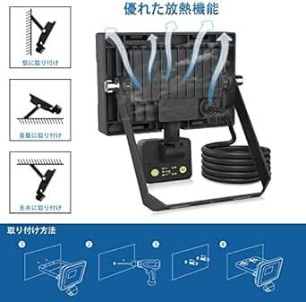 CLY センサーライト 屋外 人感センサーライト LED投光器 15W 昼白色 1500LM 6500K フラッドライト 超高輝度の画像6