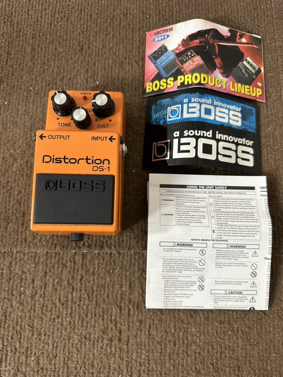 K【現状品】BOSS Distortion DS-1 取扱説明書付 スッテカー付 通電動作未確認 ジャンクの画像1