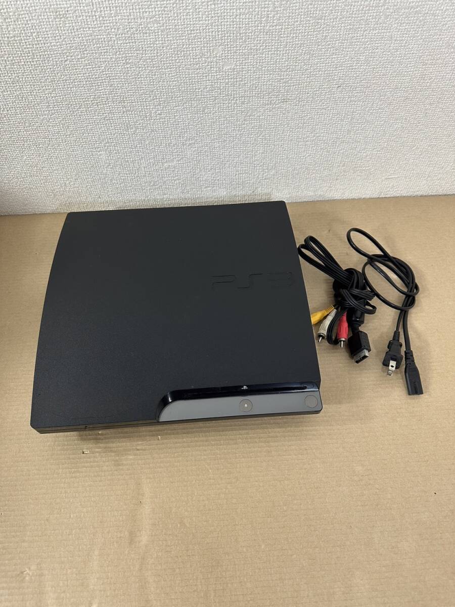 K【現状品】SONY PlayStation3 PS3 CECH-2500A ブラック 通電のみ確認済 コード付 ジャンク品の画像1