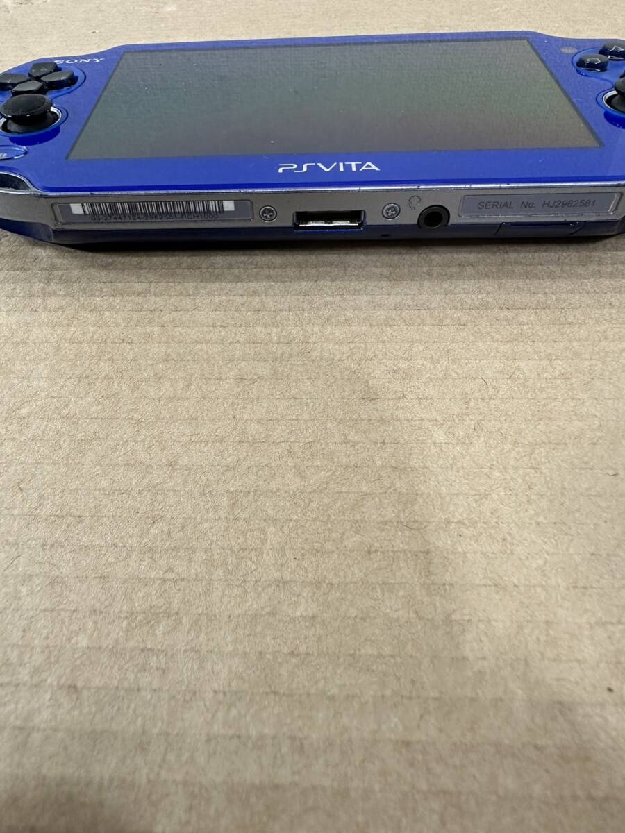 Y【 中古品】SONY PSVITA PlayStation VITA PCH-1000 ZA04 通電動作確認済み サファイアブルー コード付 元箱付_画像7