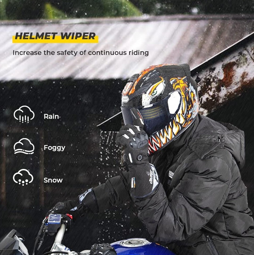 KEMIMOTOオートバイの加熱された手袋タッチスクリーン冬の暖かいスキー手袋スノーモービルのための防水充電式加熱熱手袋 (ブラックMサイズ)の画像6