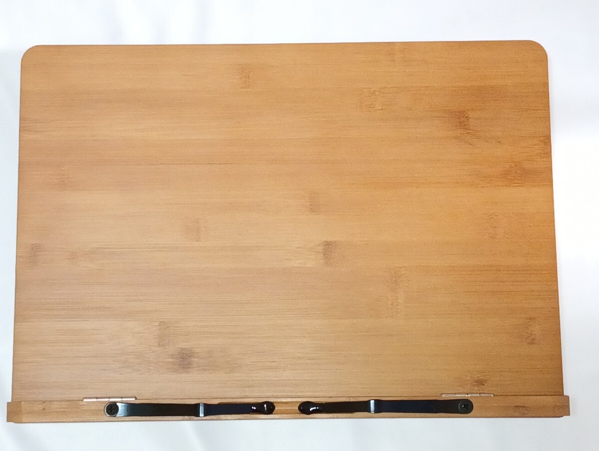 [Hope Retailer] 竹製 ブックスタンド 書見台 傾斜台 スタイリッシュ 卓上 ナチュラル質感 6段階調整 Lサイズ（39.0cm×28.0cm)の画像7