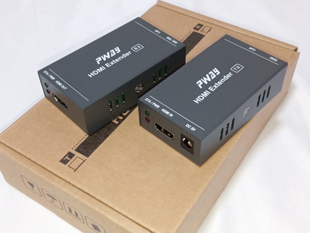 PWAY HDMIエクステンダー50Mロスレス伝送 Cat5e/6/7対応 HD1080Pサポート3D/EDID/One電源HDMI Lanエクステンダー変換 PC/PS4/PS5対応 A51の画像10