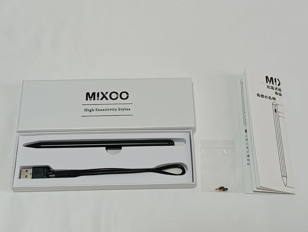 Mixoo タッチペン iPadペン 極細 2個交換ペン先 誤作動防止 自動オフUSBC急速充電 2018年以降iPad/iPad Pro/iPad air/iPad mini対応 A33