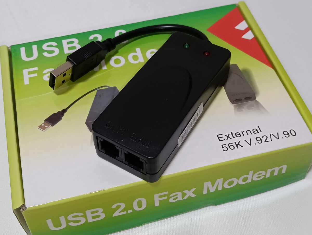 AGPtek External USB2.0 FAX MODEMファックスモデムfaxモデムアナログデュアルポート【IN/OUT端子付き】56K V.92 V.90 CX93010 win7RJ11A65_画像10