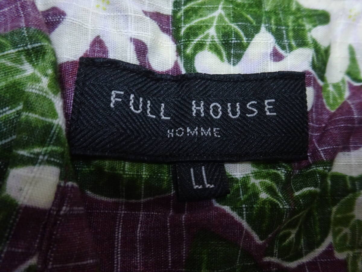 ■あ-409 ■FULL HOUSE　花柄半袖シャツ　コットンシャツ　綿　サイズLL_画像2