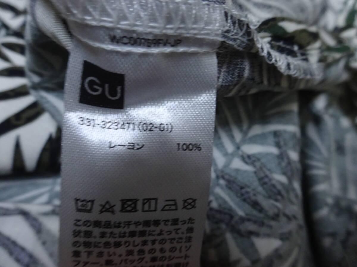 ■あ-430 ■GU　半袖シャツ　レーヨンシャツ　サイズXL_画像4