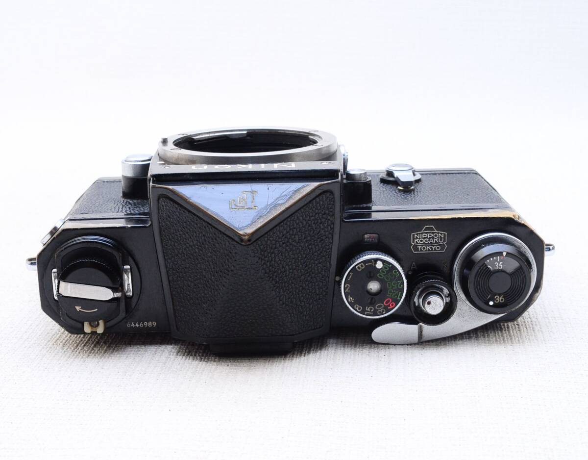 NIKON F アイレベル ブラック 前期 55㎜Ｆ3.5マクロレンズ付 完動品の画像4