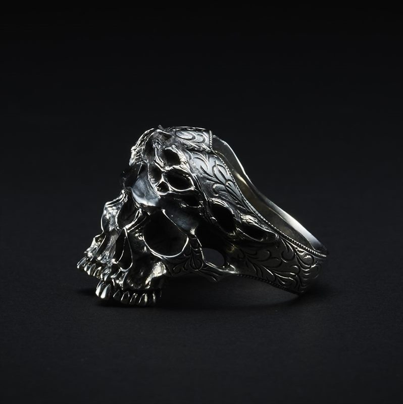 Antidote BUYERS CLUB Engraved Calvary Skull Ring [RX-719-S] COOTIE 降谷建志の画像2