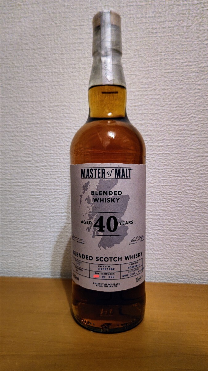 ブレンデッド スコッチ ウイスキー 40 年 1976 マスター オブ モルト Blended Scotch Whisky 40 Year Old 1976 Master of Maltの画像1