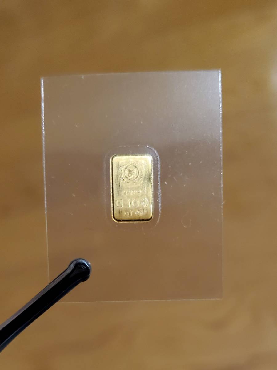 【送料無料】本物純金24K 徳力本店インゴット 0.1g １円スタート！ 即発送 。の画像4