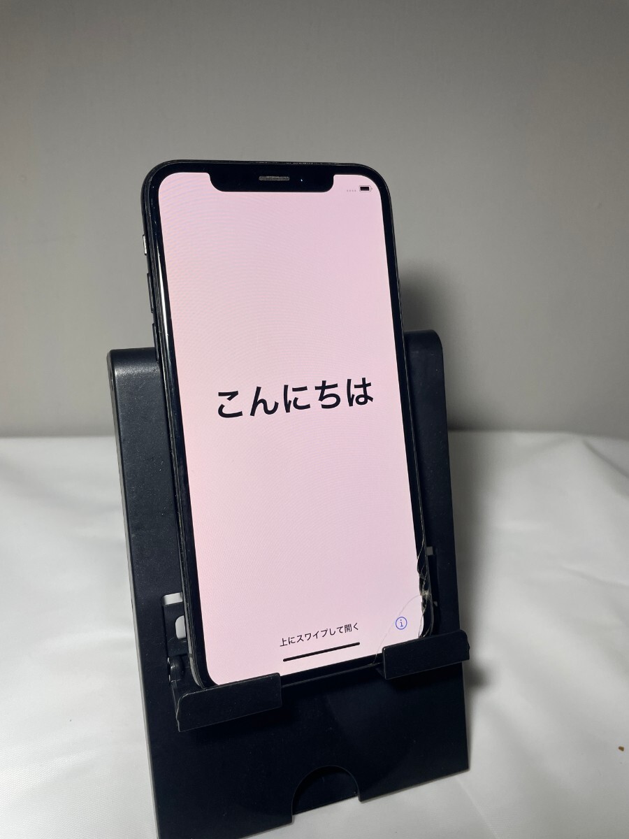 【訳あり！現状完動品】iPhone X 64GB ブラック　SIMロあり！ 画面割れ!　ジャンク品　キャリア　ドコモ　初期化済み　Apple 