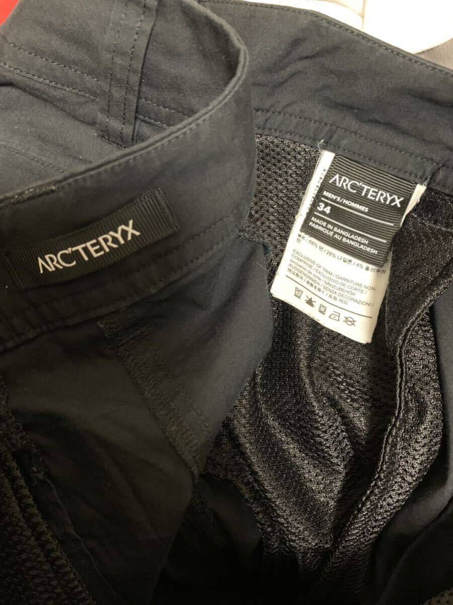 ARC'TERYX Stowe Short 9.5 サイズ34 L BLACK アークテリクス ストウ カーゴ ショーツ ハーフパンツの画像5