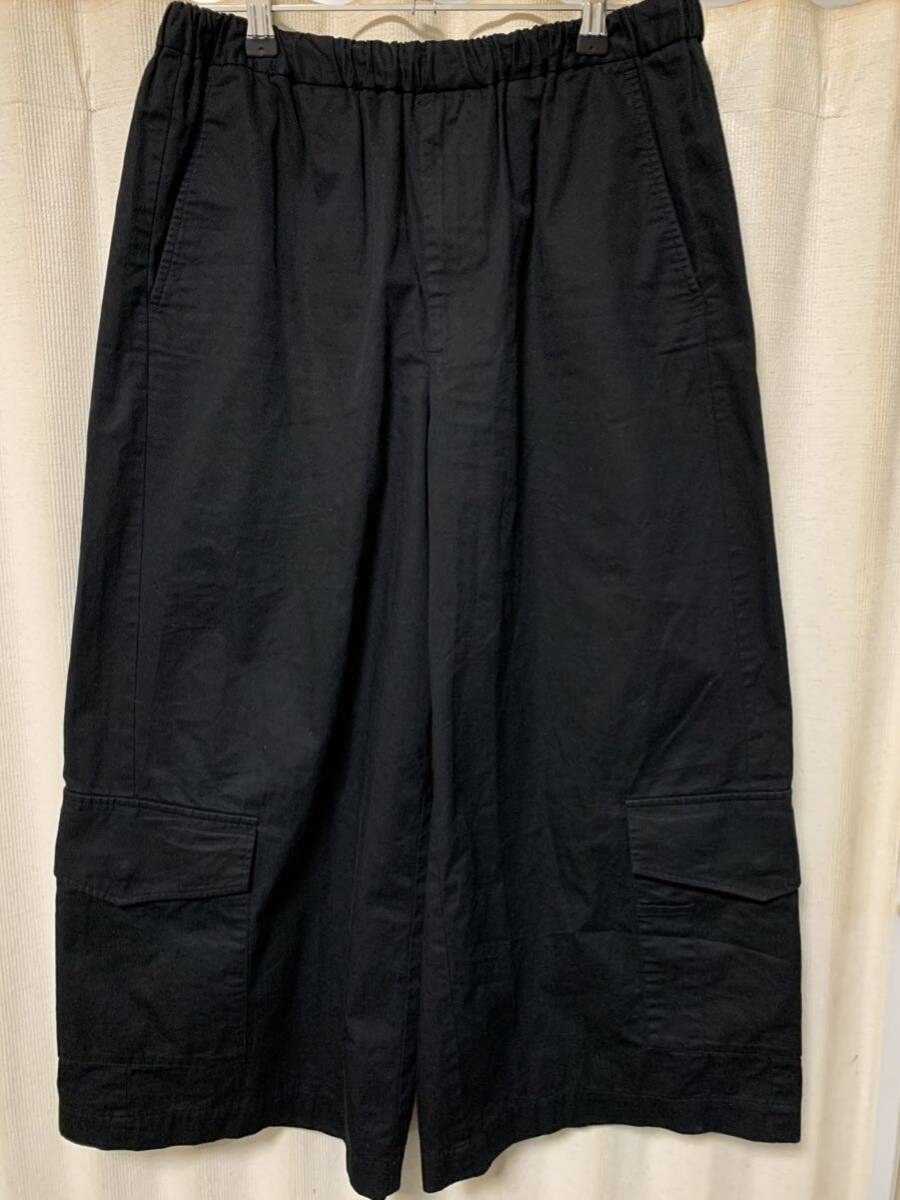 LAD MUSICIAN CROPPED WIDE CARGO PANTS размер 44 BLACK Lad Musician укороченные брюки широкий flair брюки-карго 