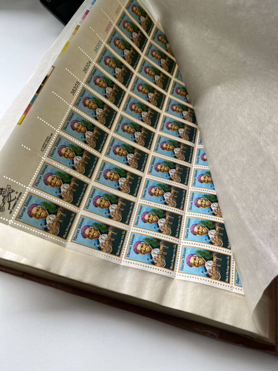 1970〜80年代 アメリカ切手 シート 貼り付け 希少品 ★11の画像1