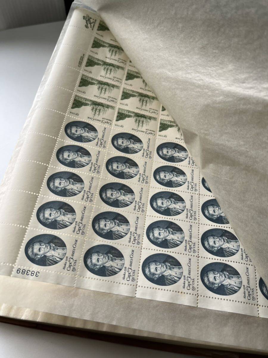 1970〜80年代 アメリカ切手 シート 貼り付け 希少品 ★11の画像2