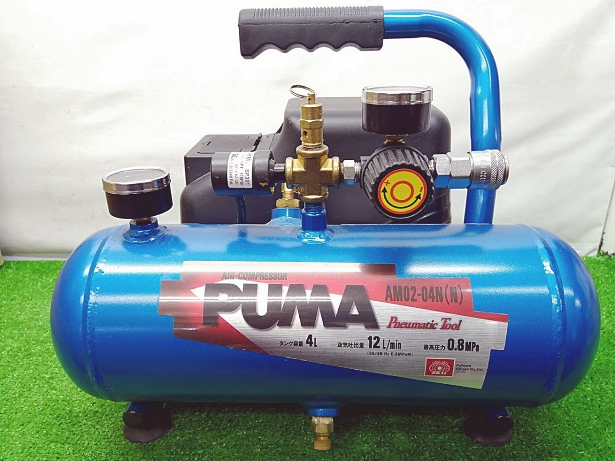 中古品 藤原産業 E-Value エアー コンプレッサー AM02-04N(N)