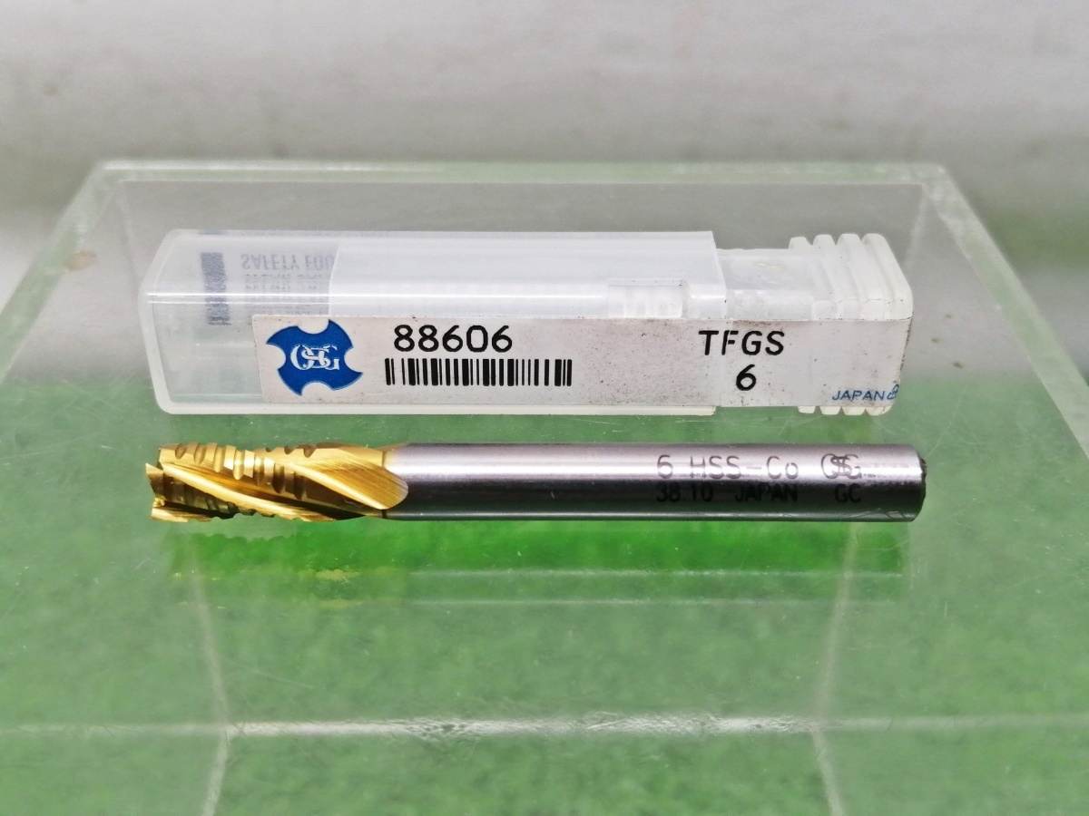 未使用品 OSG オーエスジー エンドミル タフニックゴールド ショート 刃径6mm 88606 TFGS 6_画像1