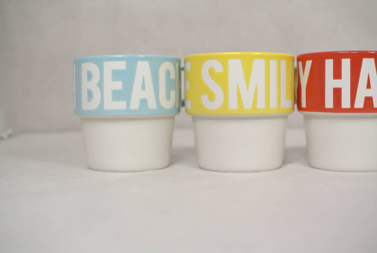 ダブルティー WTW マグカップ SMILE HAPPY BEACH SURFS ロンハーマン カップ STACK MUG レア 可愛いの画像2