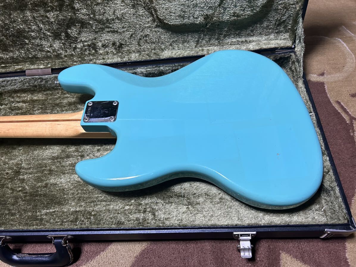 OLD* records out of production * ultra rare model * made in Japan *ESP* EDWARDS* EJB-115* Jazz Bass* Seafoam Green Abalone Inlays / JB75 style *book@. in Ray.