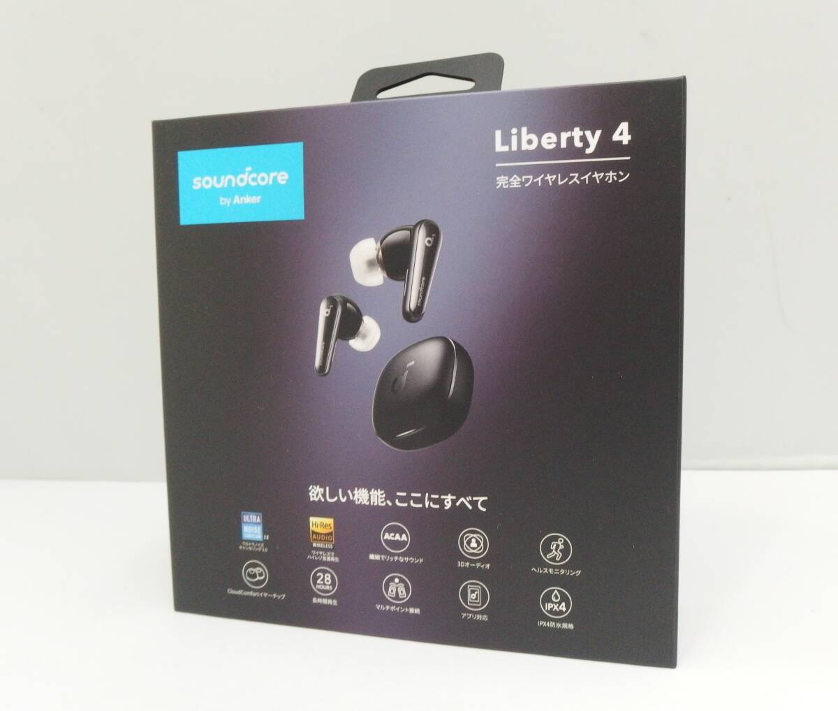 ★中古品/状態良好★ANKER　Soundcore Liberty4　A3953N11 ミッドナイトブラック 完全ワイヤレスイヤホン ウルトラノイズキャンセリング