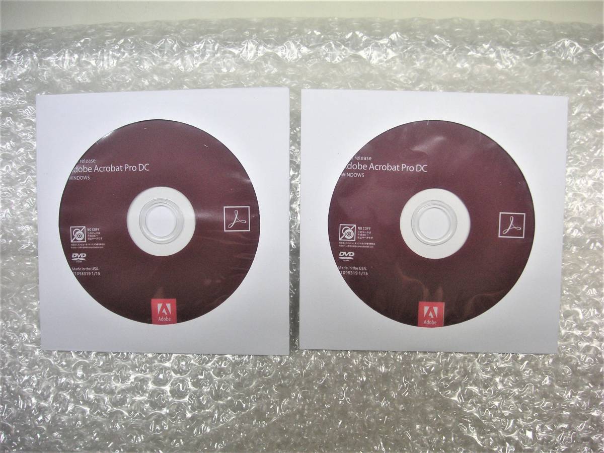 ２枚組 良品Adobe Acrobat Pro 2015 release windows版・永続版の画像1