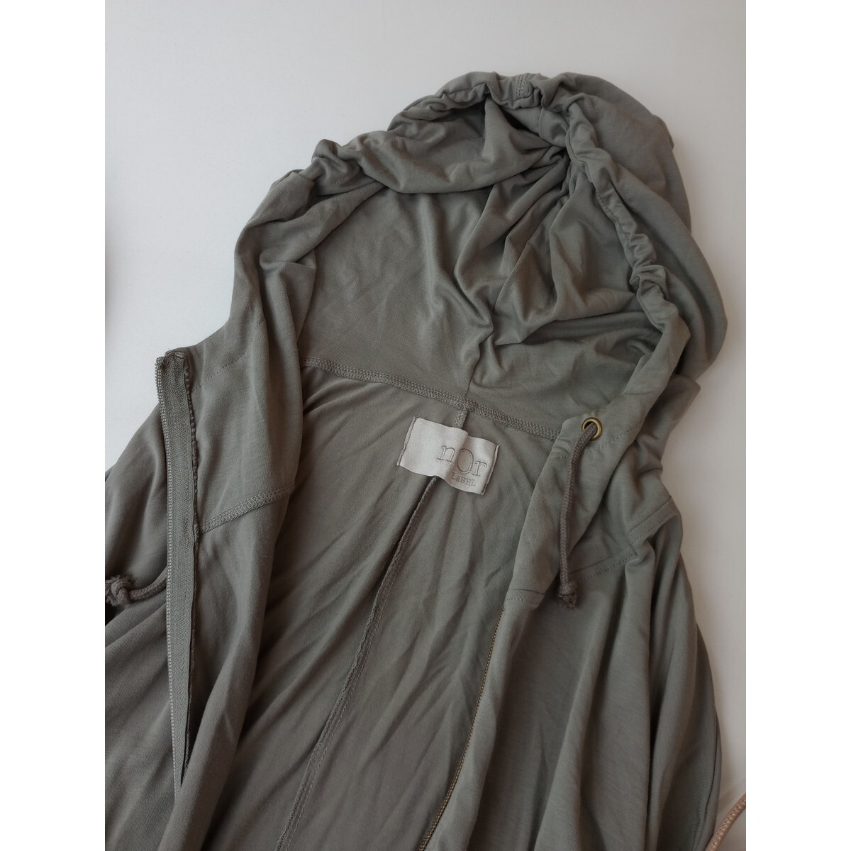 n\'OrLABEL noire lable [...., active . day . put on .. become.] Zip up Parker f-ti- feather weave khaki 1(40K+9168)