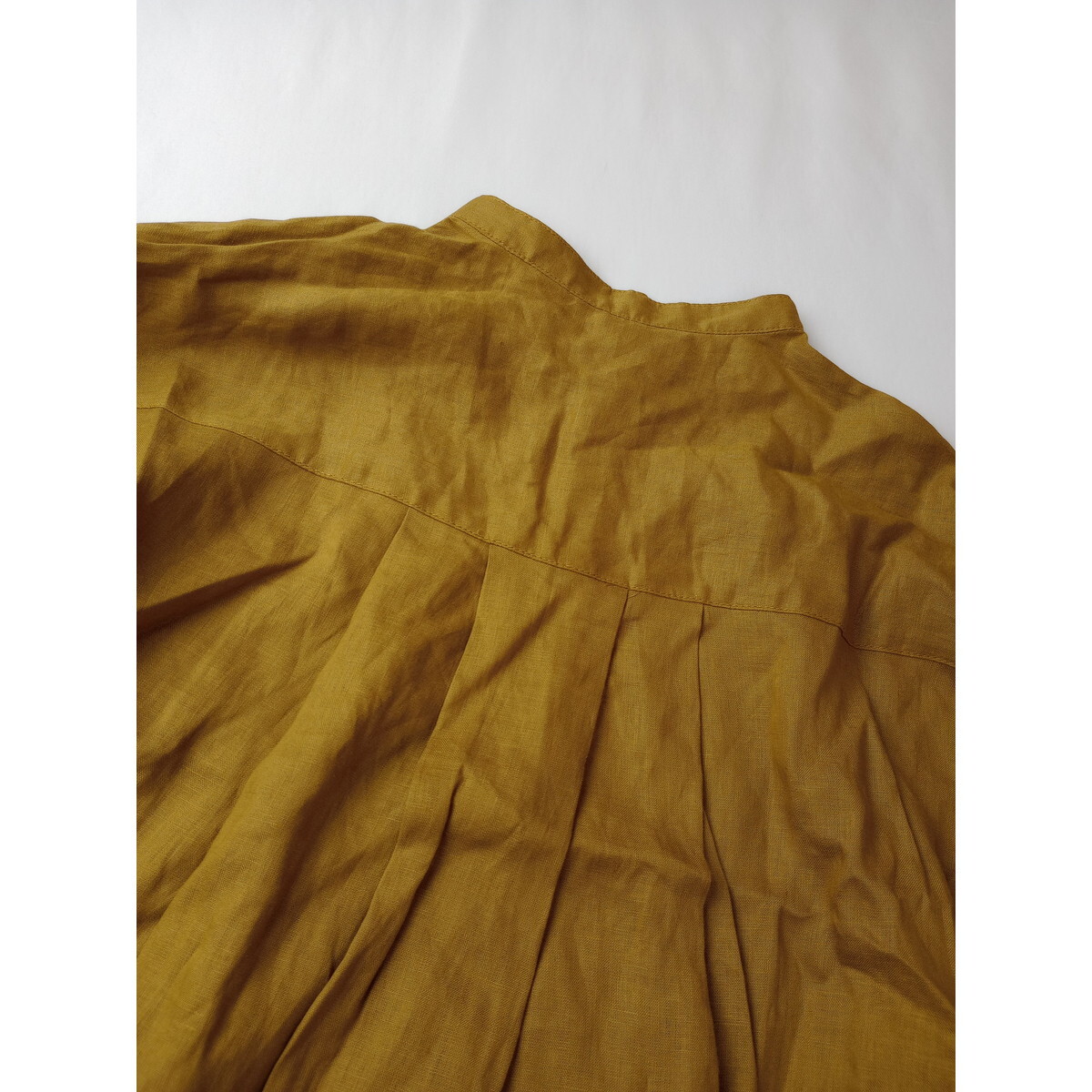 CIAOPANIC TYPY Ciaopanic tipi-[... feeling . burnishing ....]linen flax 100% long sleeve shirt blouse mustard yellow (35S+8341)