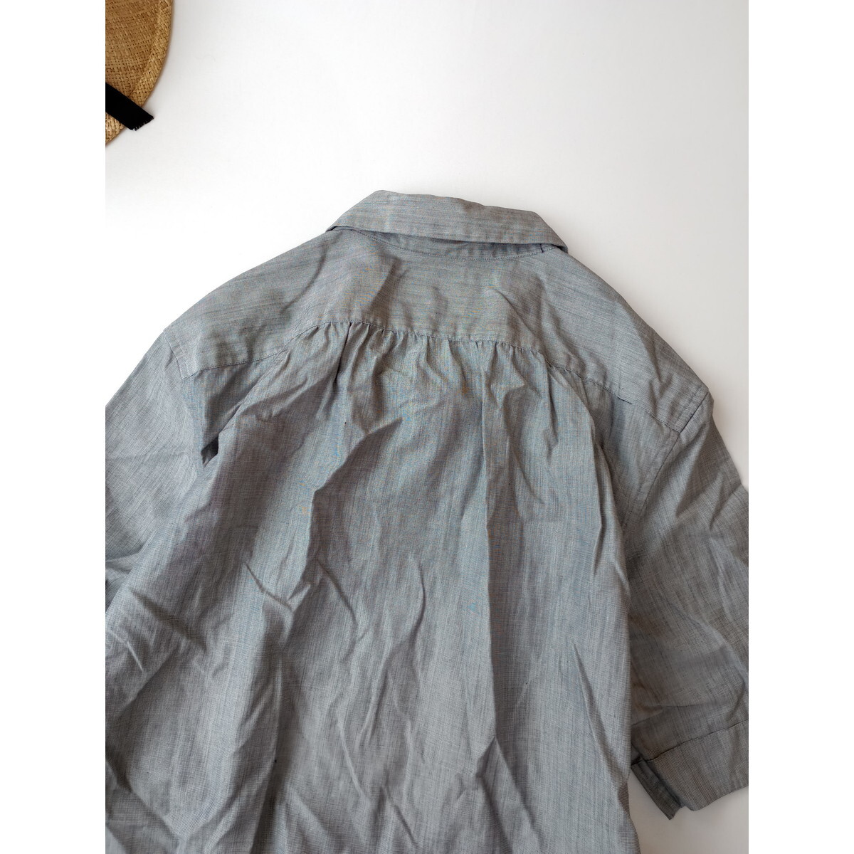 MARGARET HOWELL マーガレットハウエル「わたしの普段着をグレードアップさせよう♪」フロント リボン 半袖 ブラウス シャツ 1 (63K+8892)の画像5