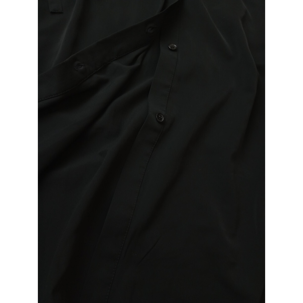 Classical Elf クラシカルエルフ「そう、黒ってやっぱり魅力的」ビッグカラー 長袖 ロング シャツ ワンピース 黒 ブラック Ｌ(52K+0962)の画像3
