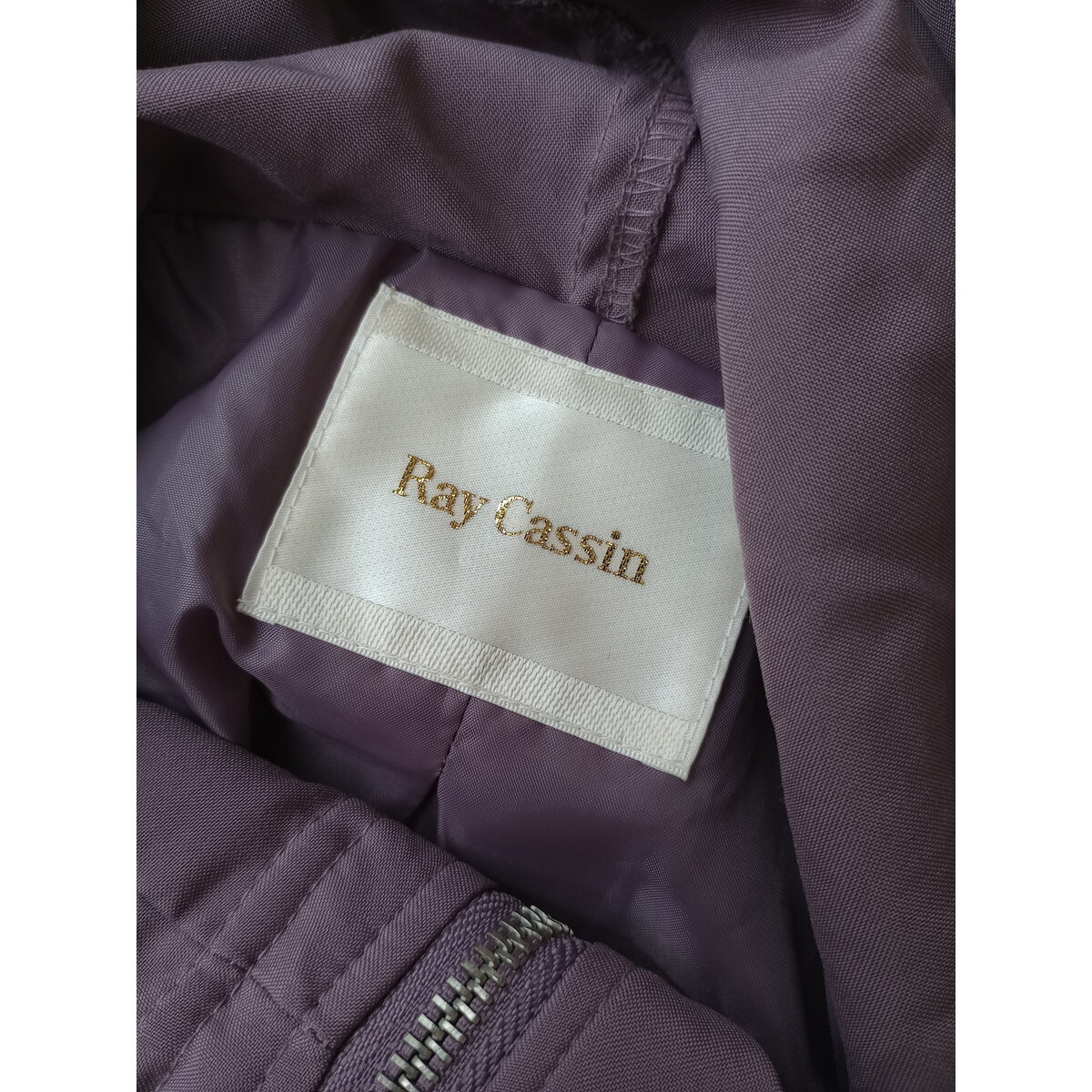 RAY CASSIN レイカズン「適度なゆるさとおしゃれ感。」フーディー ボリューム袖 ジャケット パープル (49K+0501)_画像7