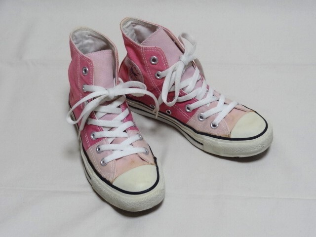 ★コンバース オールスター CONVERSE ALL STAR ハイカットスニーカー ツートン ピンク 23.5㎝★_画像1