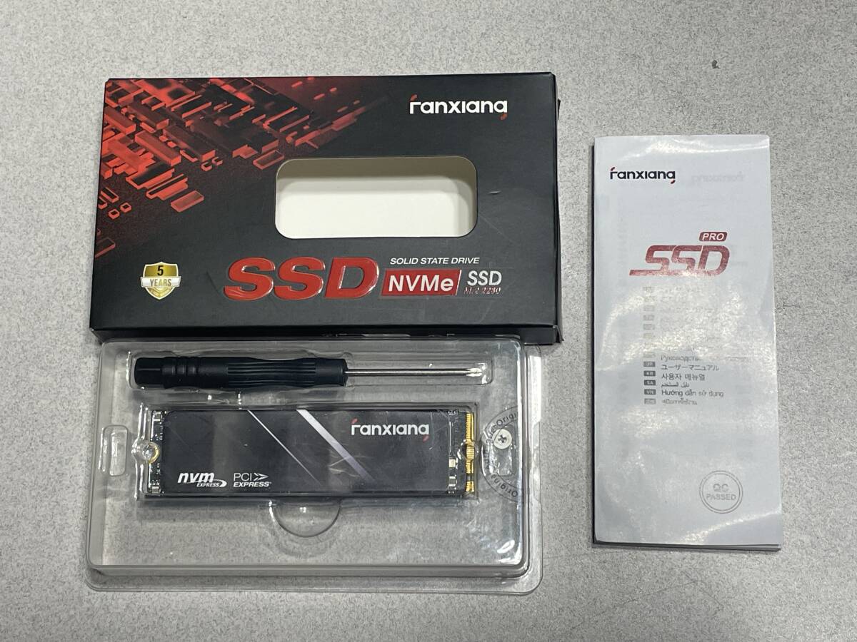 fanxiang SSD １TB PCIe Gen3.0 ×4 M.2 Type2280 NVMe 1.4 内蔵 最大読込3,600MB/s 最大書込2,700MB/s 32Gbps ほぼ未使用の画像3