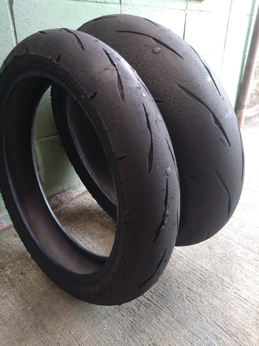  Bridgestone bato Lux racing R11 front and back set 120/600R17 180/640R17 23 year manufacture approximately 60 minute use CBR600RR YZF-R6 ZX-6R other 