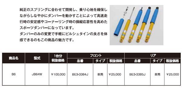 ★即納 ビルシュタイン　B6ショック　ジムニー　JB64W　STD　4本　1台分　送料無料(除く、沖縄)_画像4