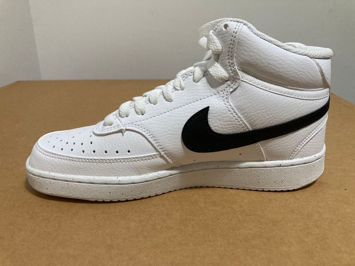 新品24.5ナイキNIKEレディースコートビジョンミッドCOURTVISIONMIDホワイト白エアフォース1AF1ハイカット好きに